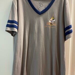 Disney Gray and Blue Short Sleeve Tee